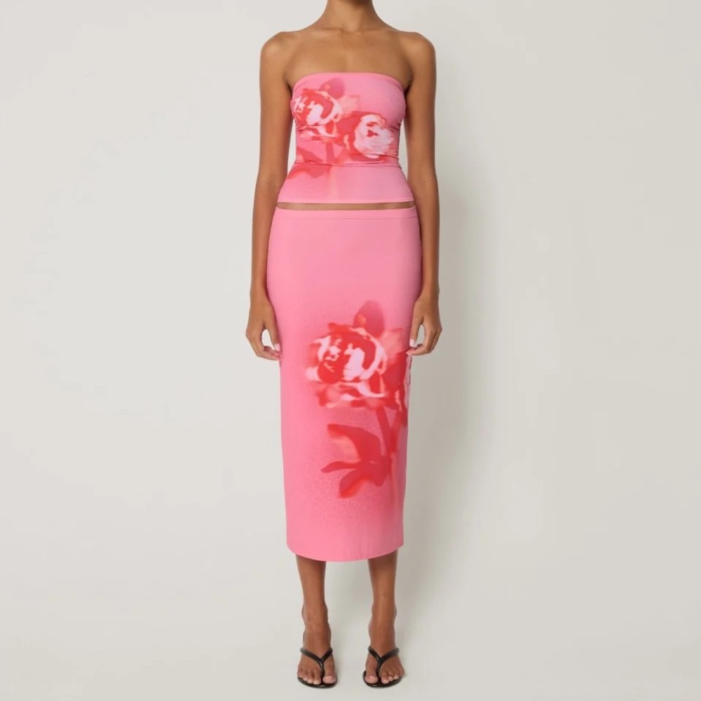 KHY SMOOTH STRETCH MIDI SKIRT